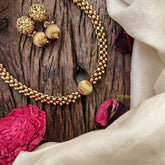 Vriksham Elegant Kanthi Gold Look  Ball Pendant Thushi Neckpiece-G20670